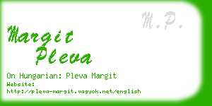 margit pleva business card